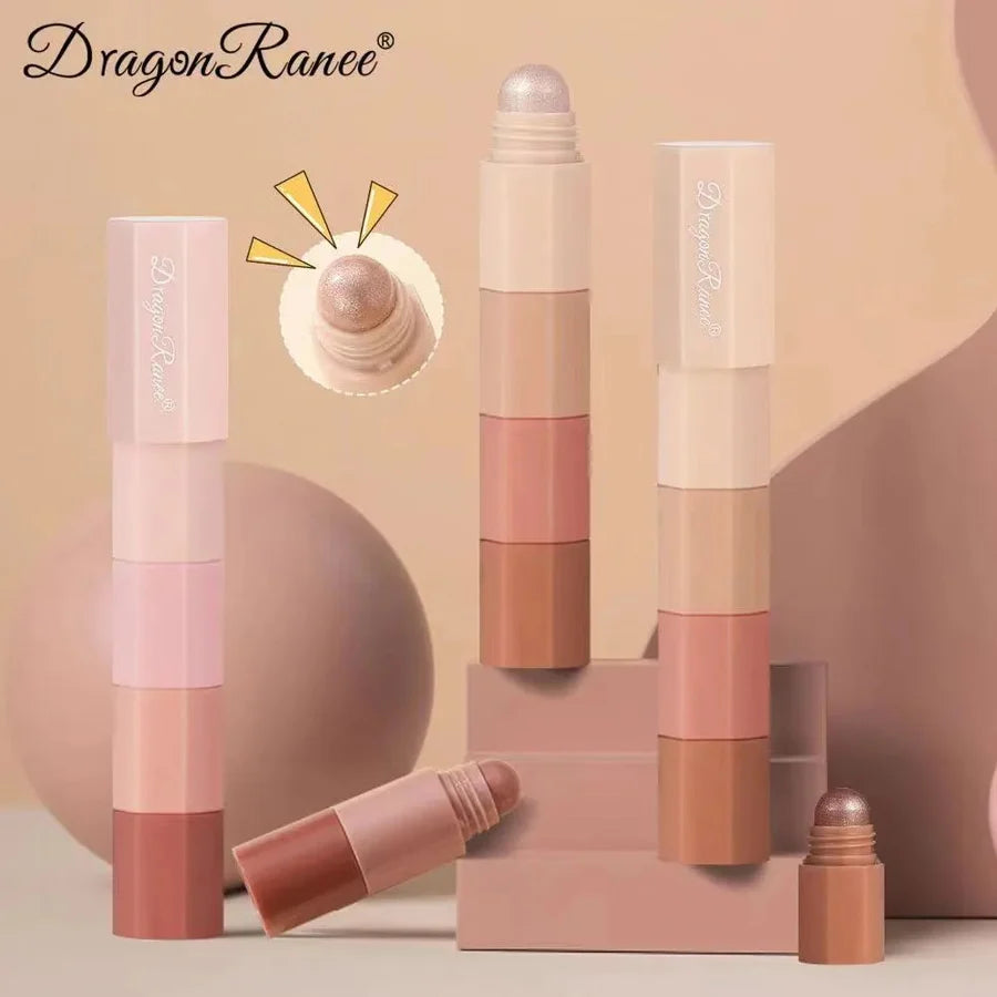 **DRAGON RANEE 4-in-1 Eyeshadow & Highlighter Pencil Set (8 Colors)**