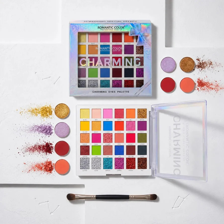 **Romantic Color Matte & Shimmer Eyeshadow Palette**