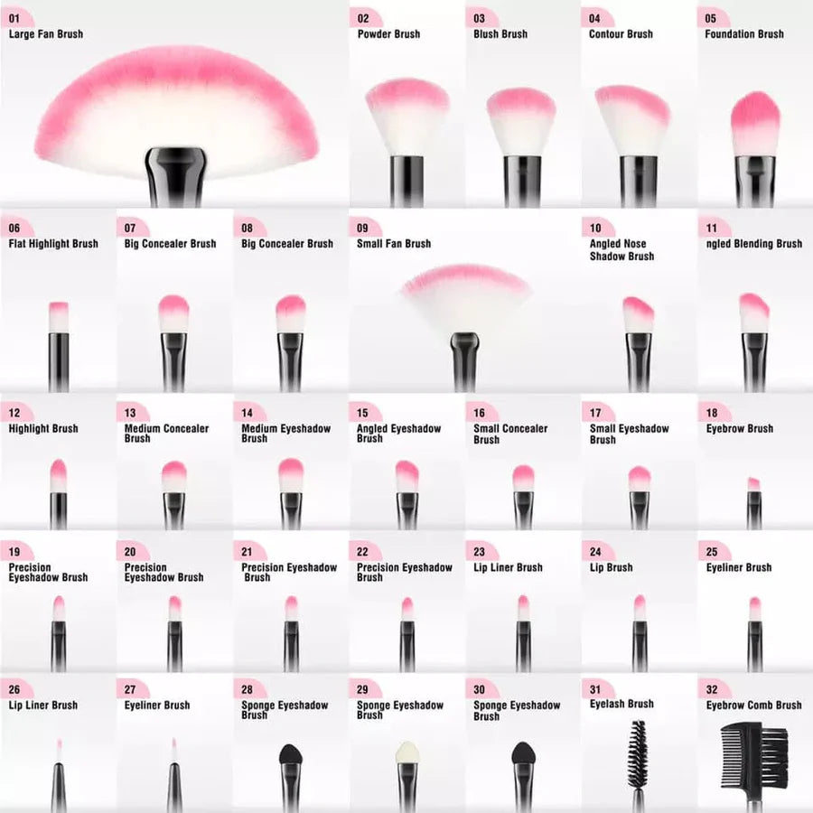 24 Pcs makeup brush