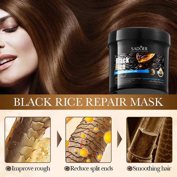 SADOER Black Rice Smooth Repairing Hair Mask 500gm