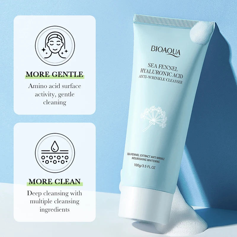 BIOAQUA Sea Fennel Hyaluronic Acid Face Wash 100g