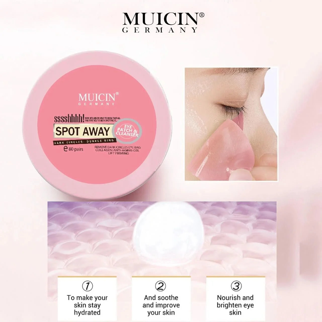 Muicin - Spot Away Eye Patches & Cleanser - 60 Pairs