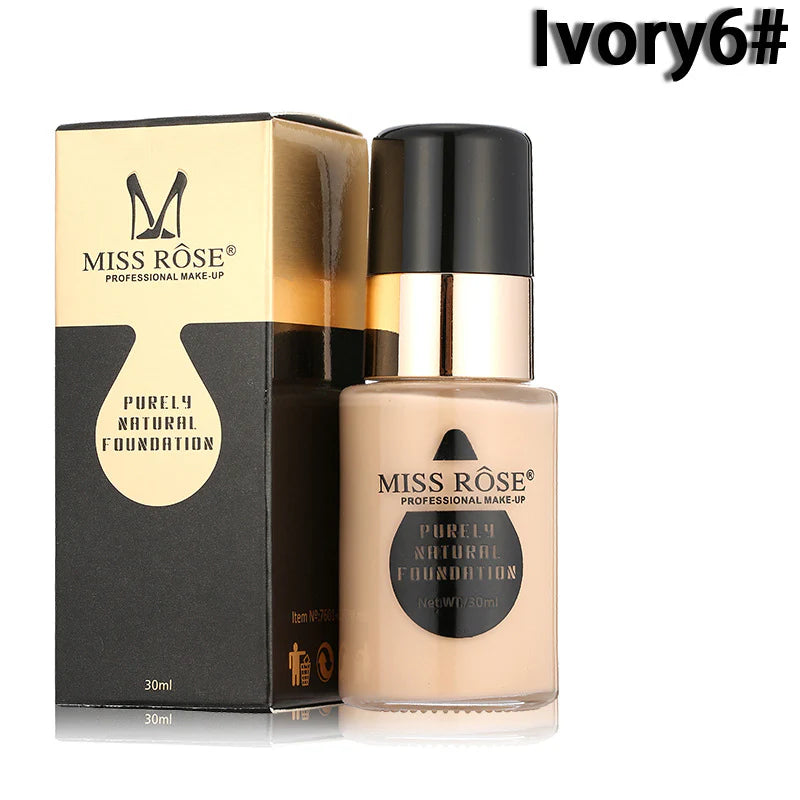 **MISS ROSE Waterproof Full Coverage Liquid Foundation 30ml**