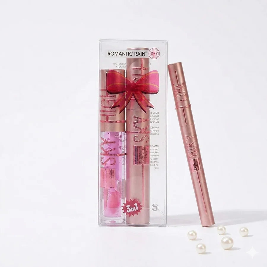 Romantic Rain 3pcs Sky High Set – Mascara, Eyeliner & Lip Gloss