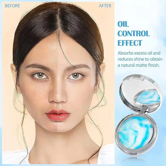 Matte Blue Sky & Cloud Oil Control Pressed Powder Shine Control