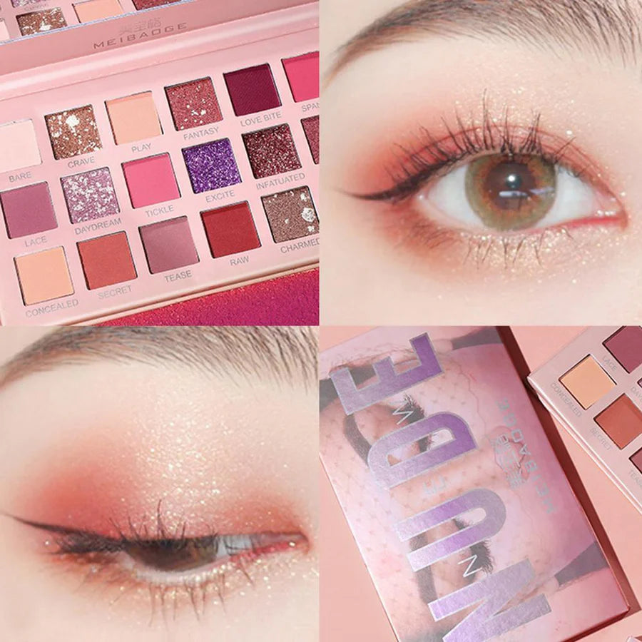 **Nude 18 Color Shimmer & Matte Eyeshadow Palette**
