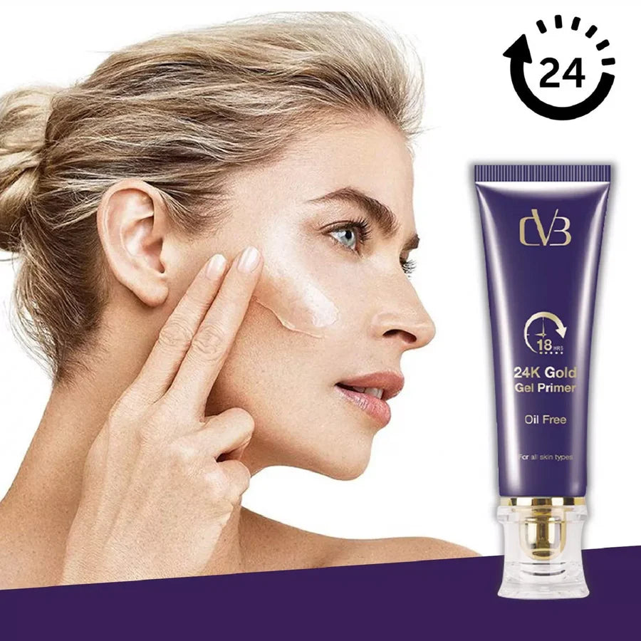 CVB 24K Gold Gel Primer for Pores Minimization, Anti-Ageing Oil- (30ml)