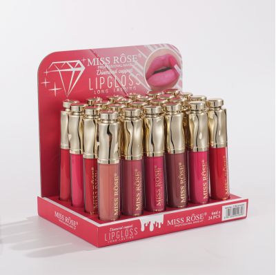 Miss Rose Professional Diamond Capped Long-Lasting Lip Gloss Set