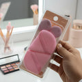 4-Piece Triangle Powder Puff Set for Face – Soft Velvet Makeup Sponges for Setting Powder, Concealer, and Contouring