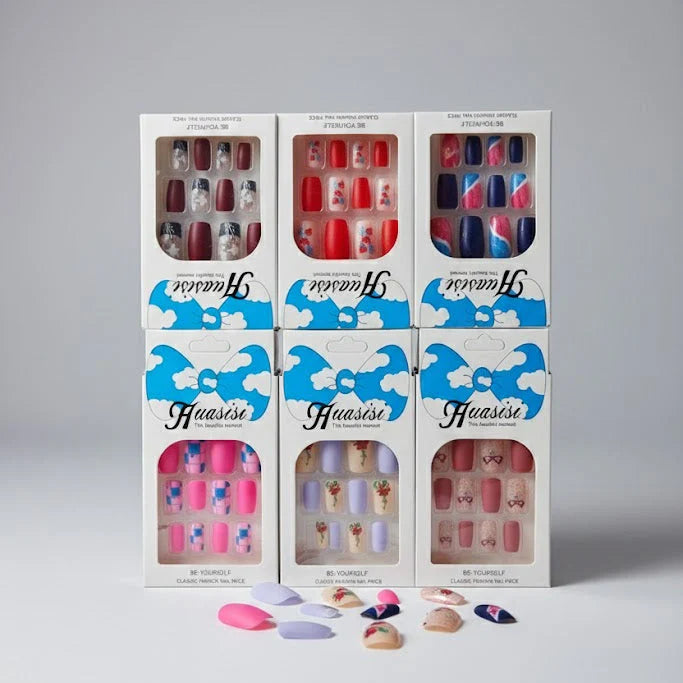 Huasisi "Be-Yourself" Classic Fashion Press-On Nail Kit 1box*12pcs