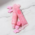 Hudamoji Silk Ribbon "Pretty in Pink" Bow-Charm Lip Gloss