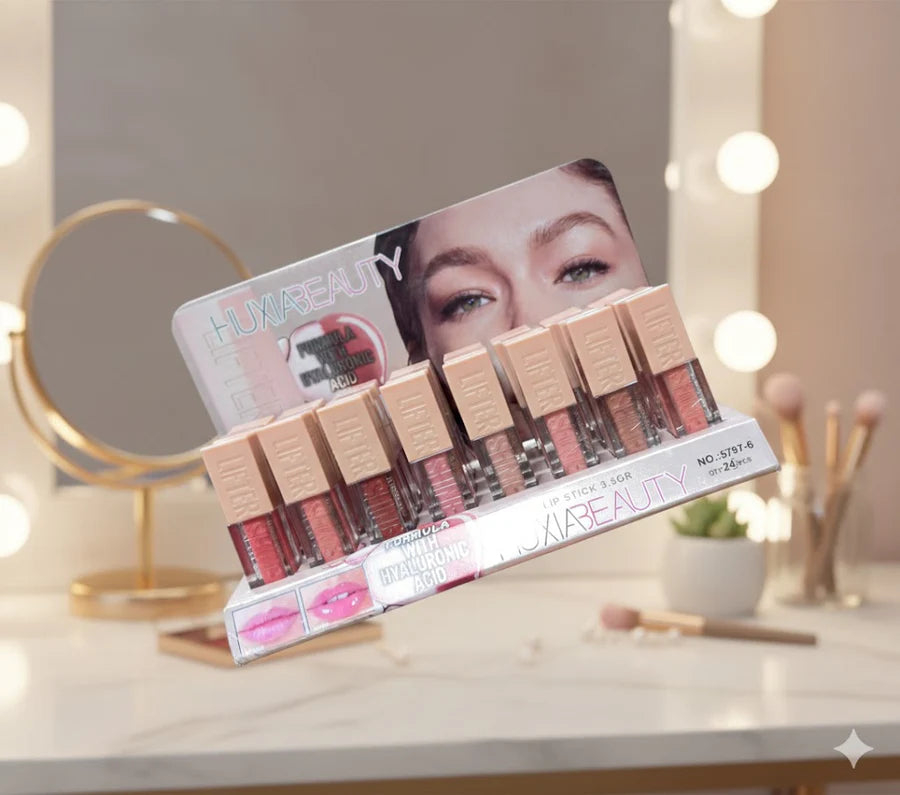 Huxia Beauty Lifter Shine Lip Gloss Set – Formula with Hyaluronic Acid